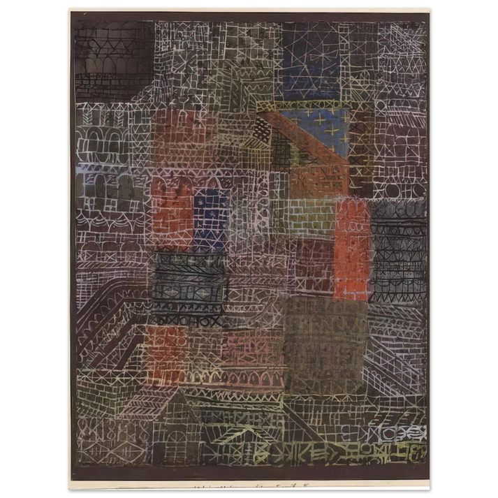 Paul Klee - STRUCTURAL II 1924  75x100 cm / 30x40inches Fine Art Poster