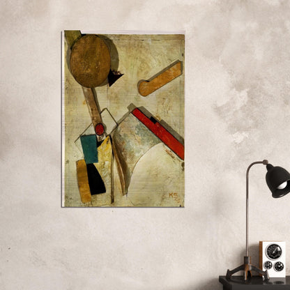 HEAVY RELIEF 1945 - Kurt Schwitters Brushed Aluminum Print - 70x100 cm / 28x40 inches | Kurt Schwitters Aluminum Print | Kurt Schwitters Prints