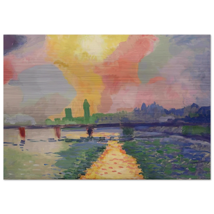 CHARING CROSS BRIDGE LONDON 1906 - Andre Derain Brushed Aluminum Print - 70x100 cm / 28x40 inches | Andre Derain Aluminum Print | Andre Derain Prints