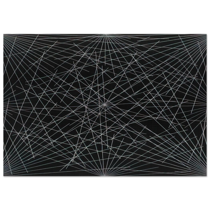 Lines From Corners, Sides  the Centre, to Points on a Grid - Sol LeWitt Brushed Aluminum Print - 70x100 cm / 28x40 inches | Sol LeWitt Aluminum Print | Sol LeWitt Prints