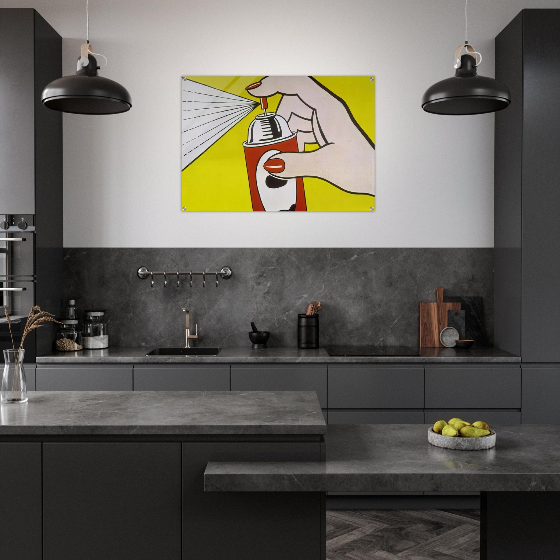 SPRAY 1962 - Roy Lichtenstein Acrylic Print - 70x100 cm / 28x40″ inches | Roy Lichtenstein Wall Art | Roy Lichtenstein Prints