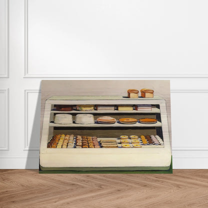 Bakery Counter - 1962 - Wayne Thiebaud Brushed Aluminum Print - 70x100 cm / 28x40 inches | Wayne Thiebaud Aluminum Print | Wayne Thiebaud Prints