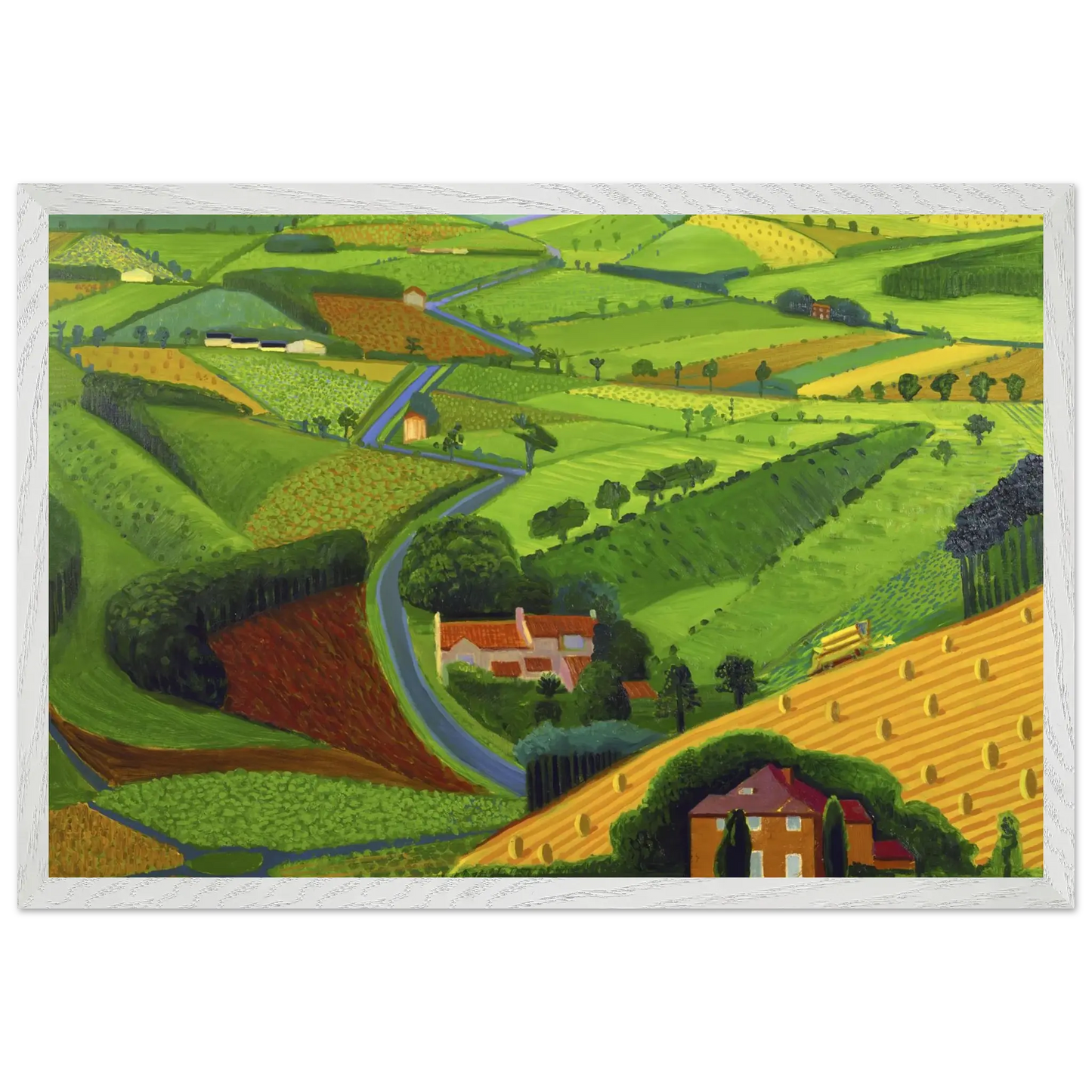 David Hockney - David Hockney Wall art - A1 (59.4 x 84.1  cm) - Premium Wooden Framed Poster With Fine Art Paper - Black frame