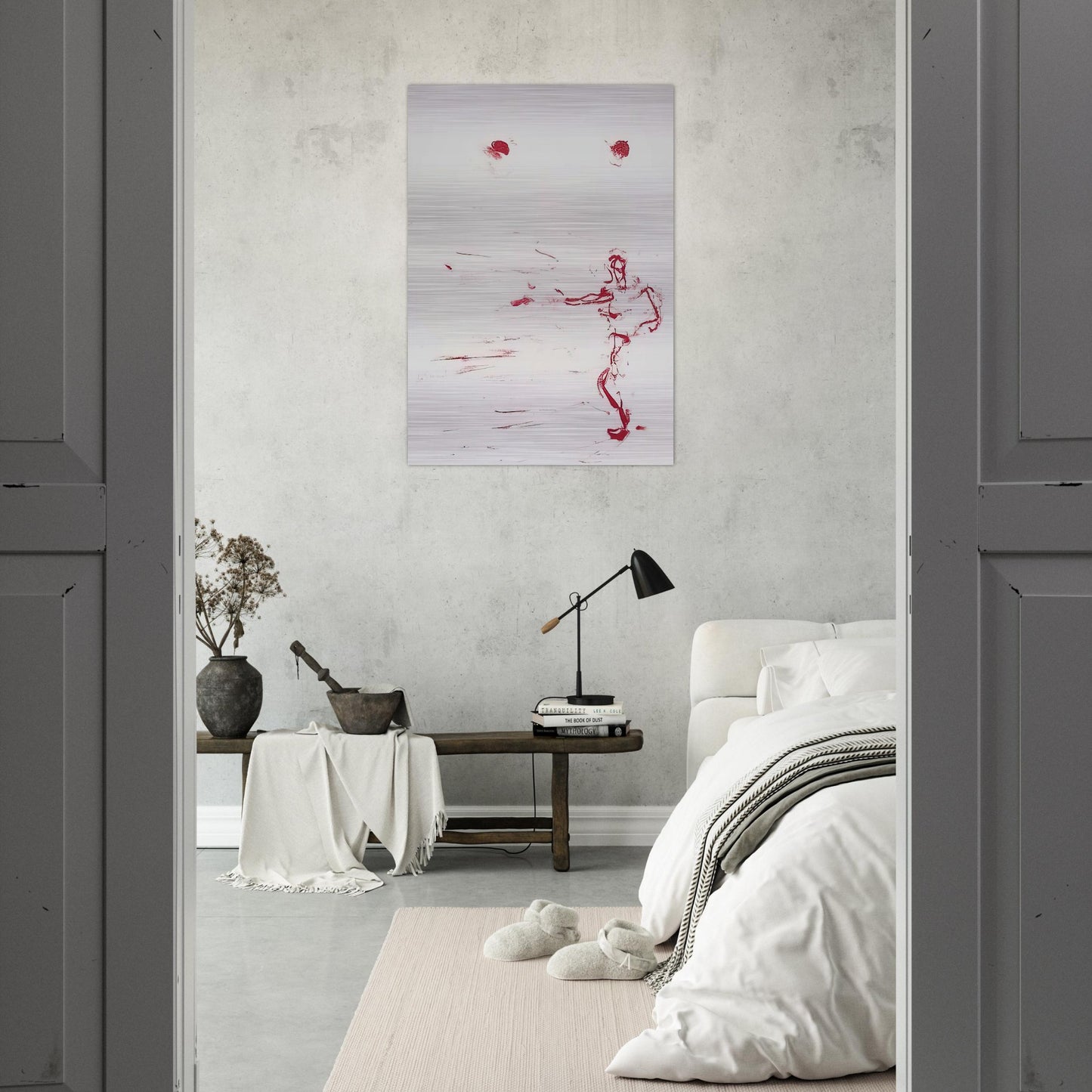 RED DANCE 1986 - Susan Rothenberg Brushed Aluminum Print - 70x100 cm / 28x40 inches | Susan Rothenberg Aluminum Print | Susan Rothenberg Prints