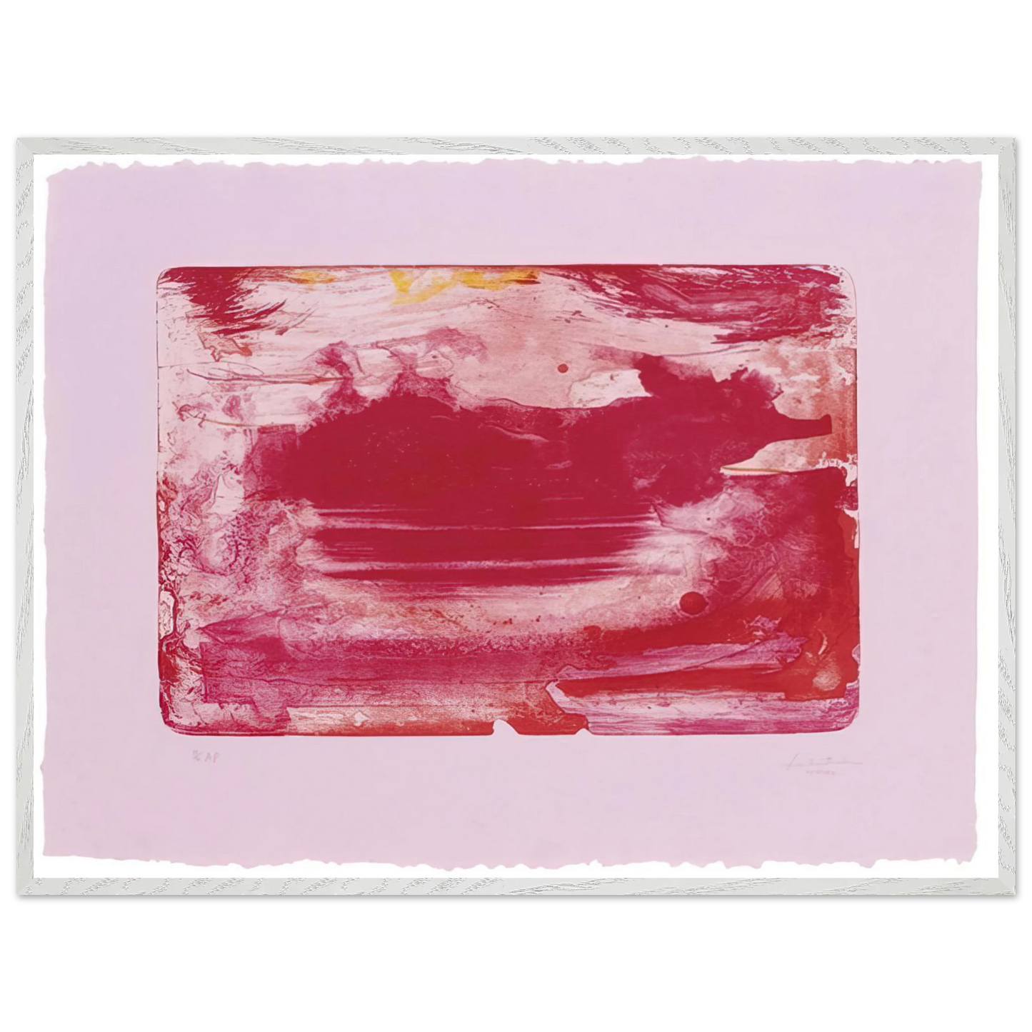 Helen Frankenthaler - The Red Sea - 1982 Wall art - 30x40 cm / 12x16 inches - Premium Wooden Framed Poster With Fine Art Paper-canvas - Black frame