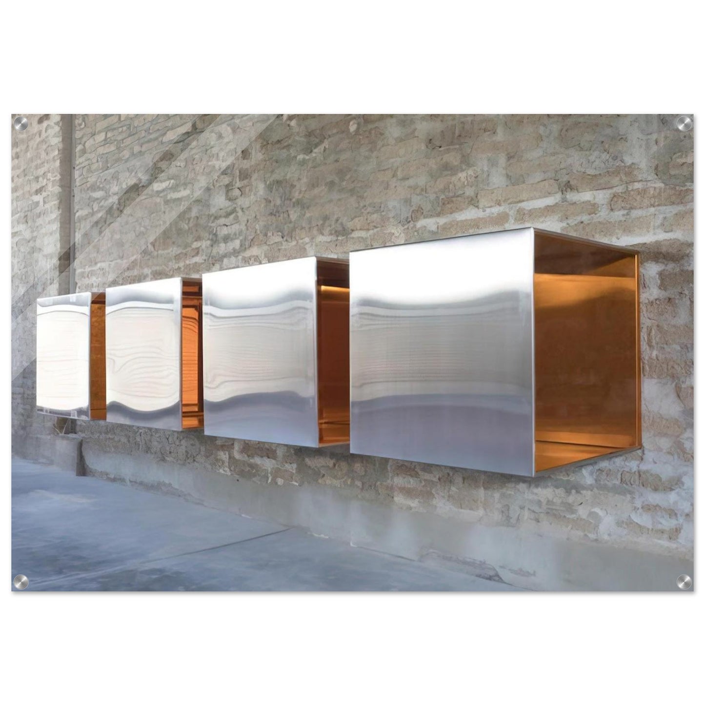 Untitled First Multi-Unit Work - 1966 - Donald Judd Acrylic Print - 70x100 cm / 28x40″ inches