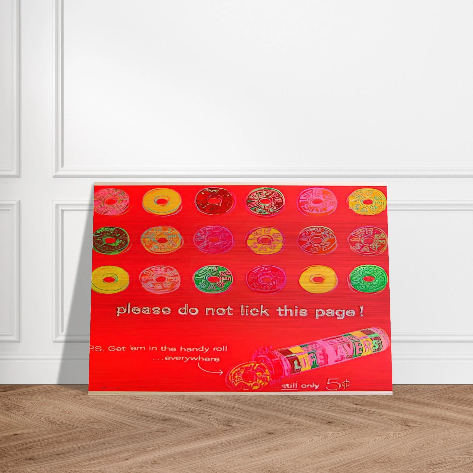 Life Savers - Andy Warhol Brushed Aluminum Print - 70x100 cm / 28x40 inches | Andy Warhol Aluminum Print | Andy Warhol Prints