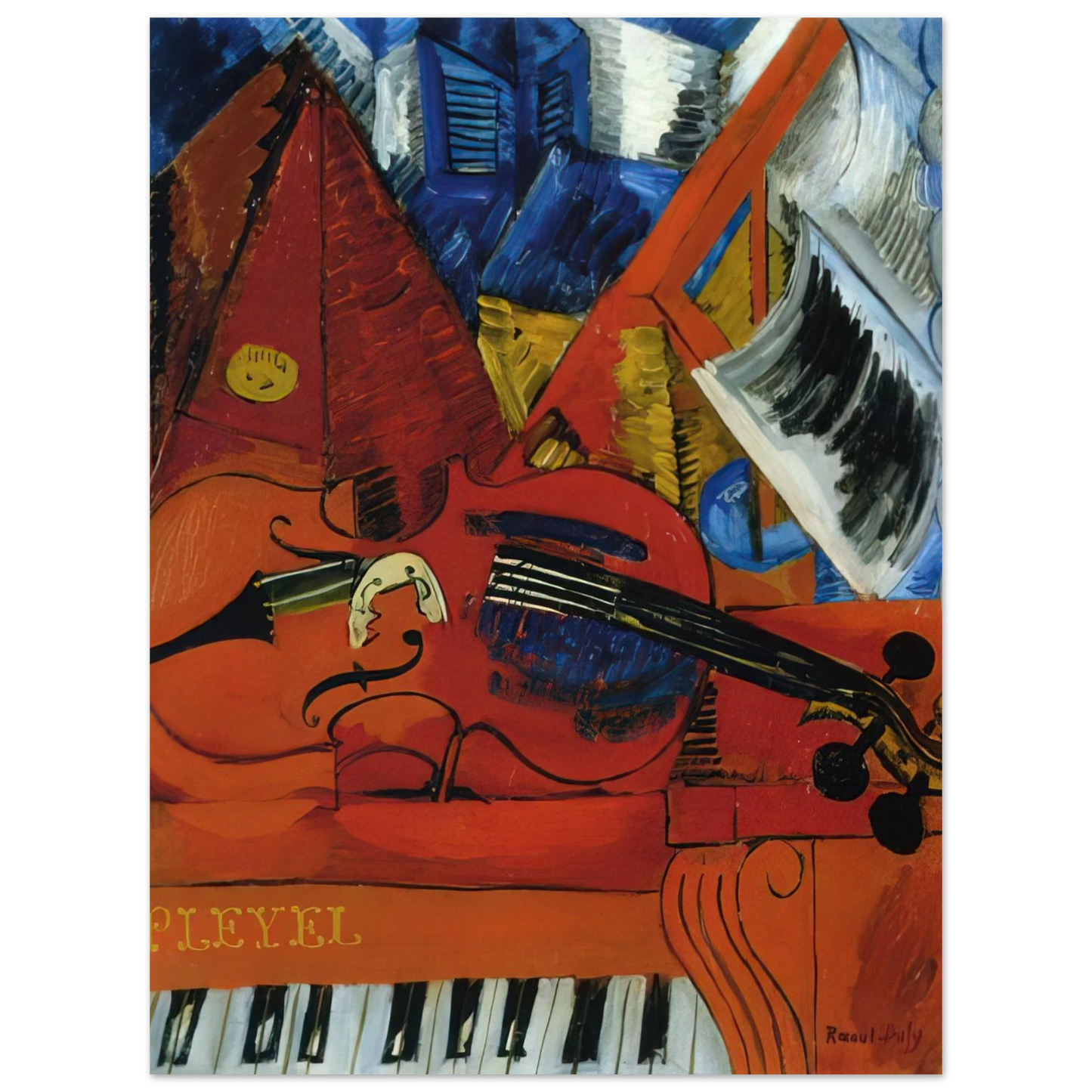 Raoul Dufy - THE VIOLIN 1916  75x100 cm / 30x40inches Fine Art Poster