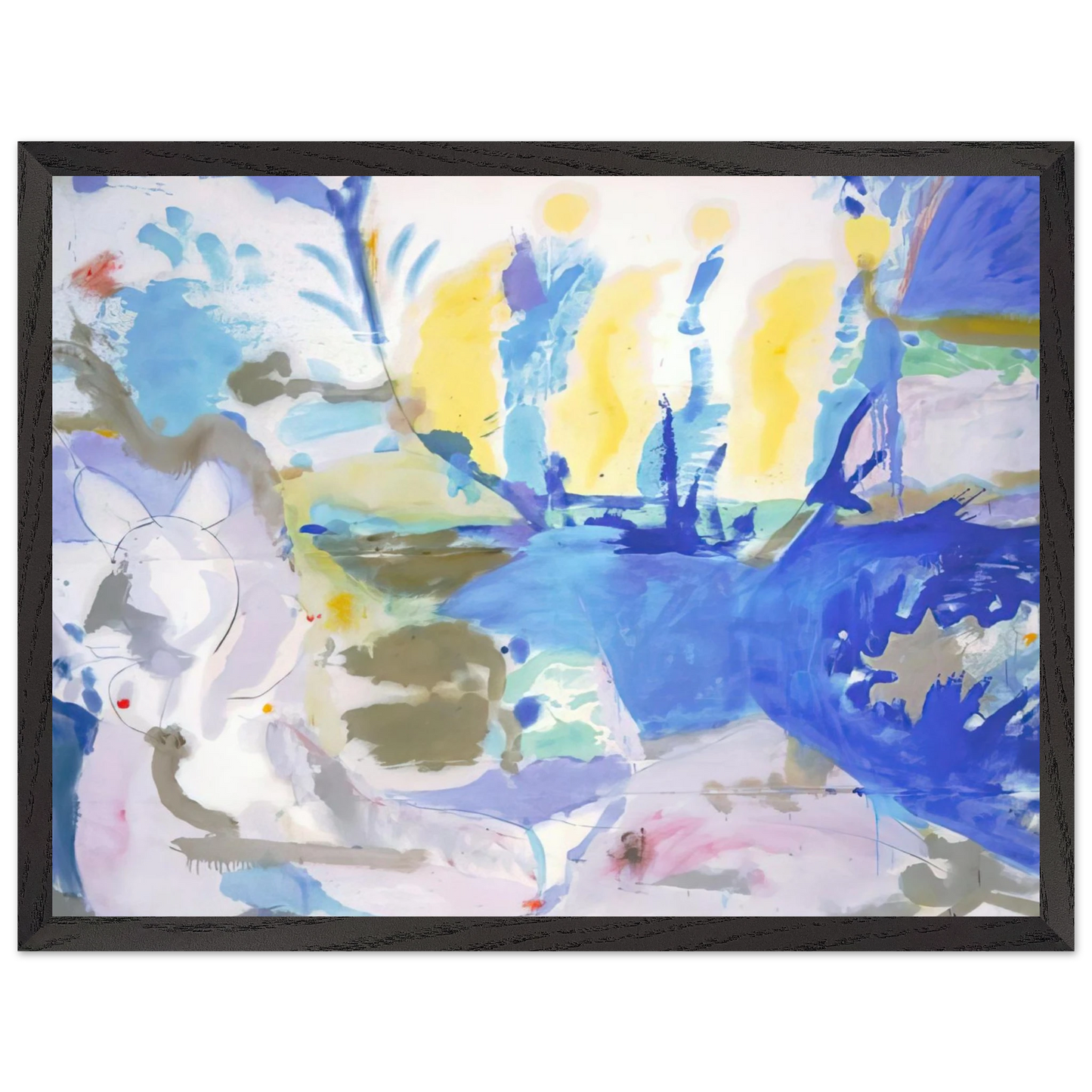 Helen Frankenthaler - Basque Beach - 1958 Wall art - 70x100 cm / 28x40 inches - Fine Art Poster-canvas - -