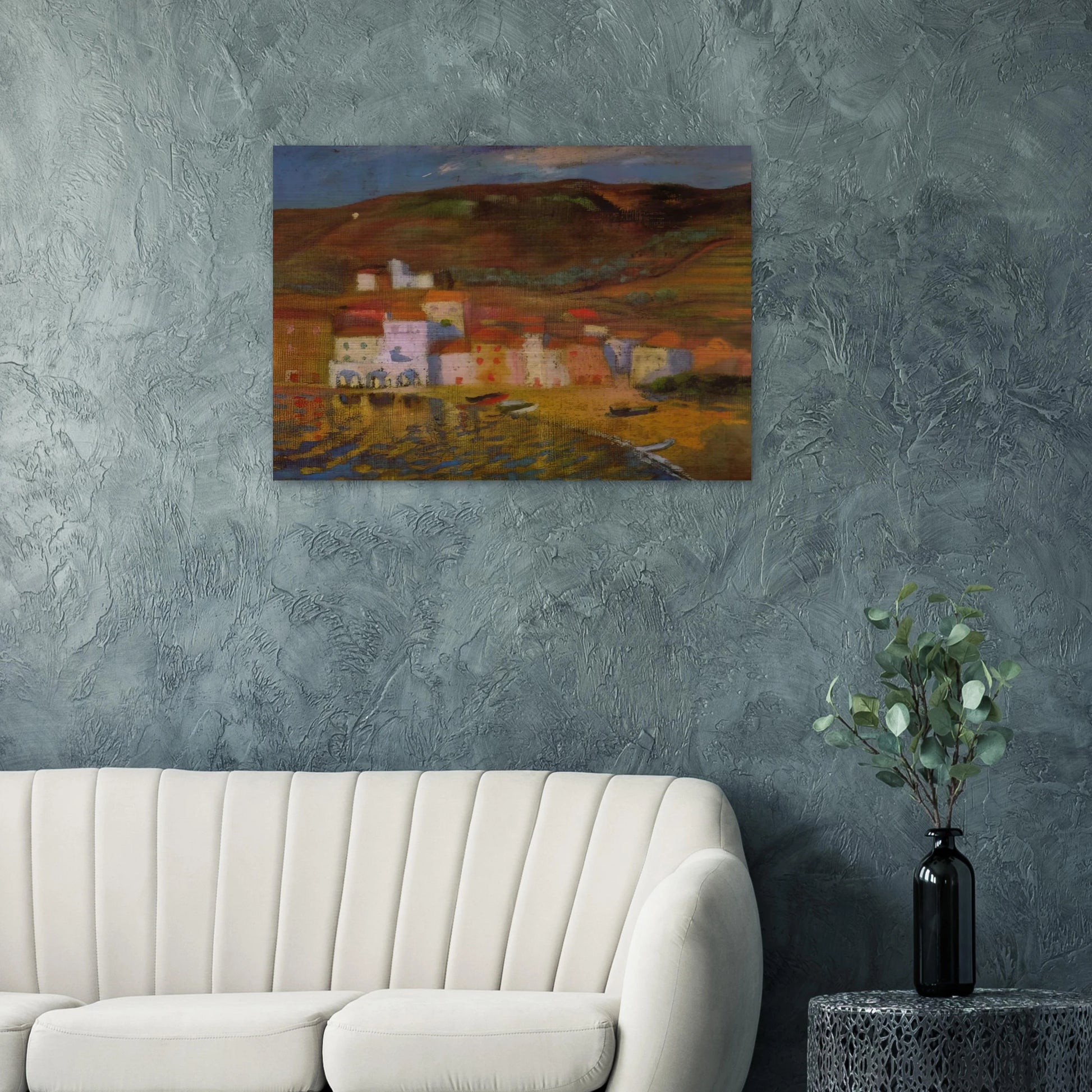 PORTDOGUE AND MOUNT PANI FROM AYUNTAMIENTO - Salvador Dali Brushed Aluminum Print - 70x100 cm / 28x40 inches | Salvador Dali Aluminum Print | Salvador Dali Prints