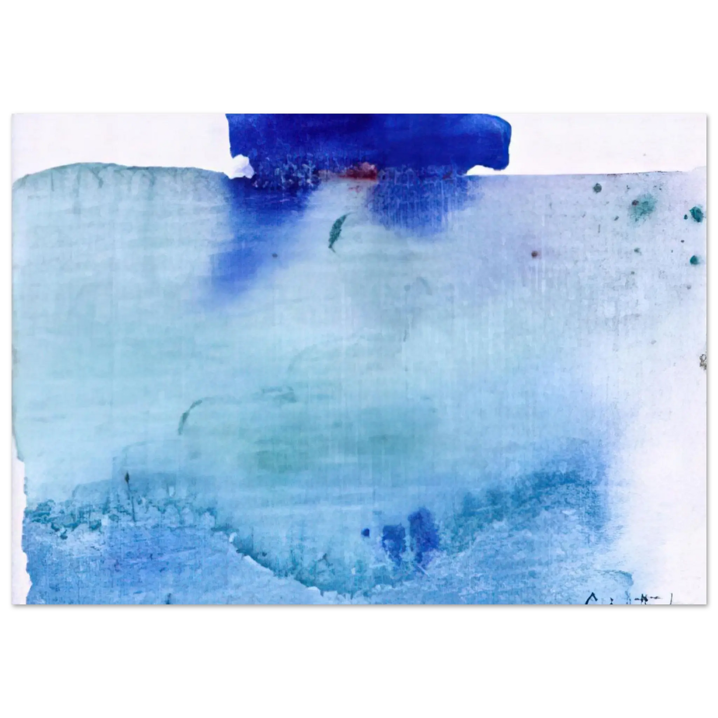 Helen Frankenthaler - Untitled - 1982 Wall art - 50x70 cm / 20x28 inches - Premium Wooden Framed Poster With Fine Art Paper - White frame