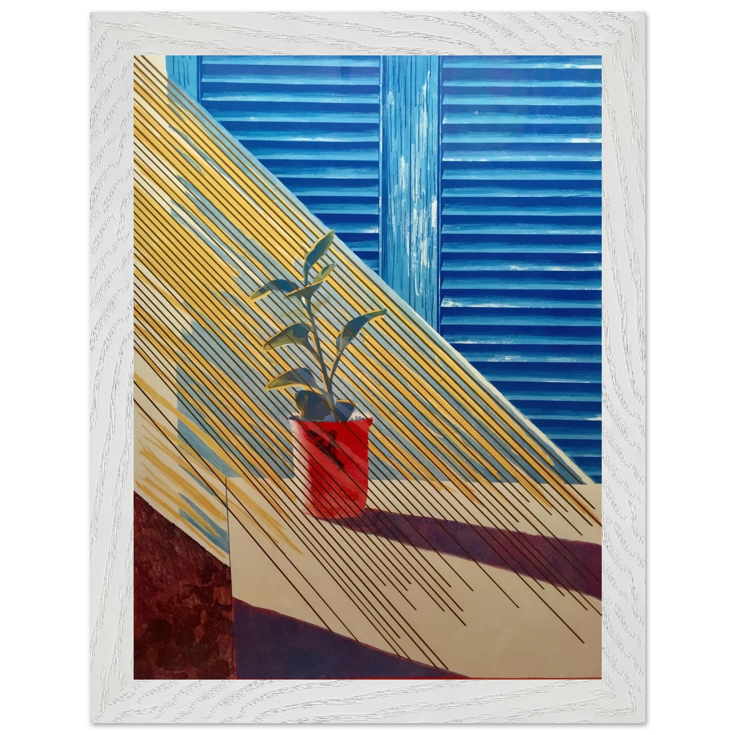 David Hockney - David Hockney Wall art - A1 (59.4 x 84.1  cm) - Premium Wooden Framed Poster With Fine Art Paper - Wood frame