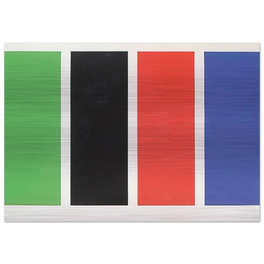 Four Panels - Ellsworth Kelly Brushed Aluminum Print - 70x100 cm / 28x40 inches | Ellsworth Kelly Aluminum Print | Ellsworth Kelly Prints