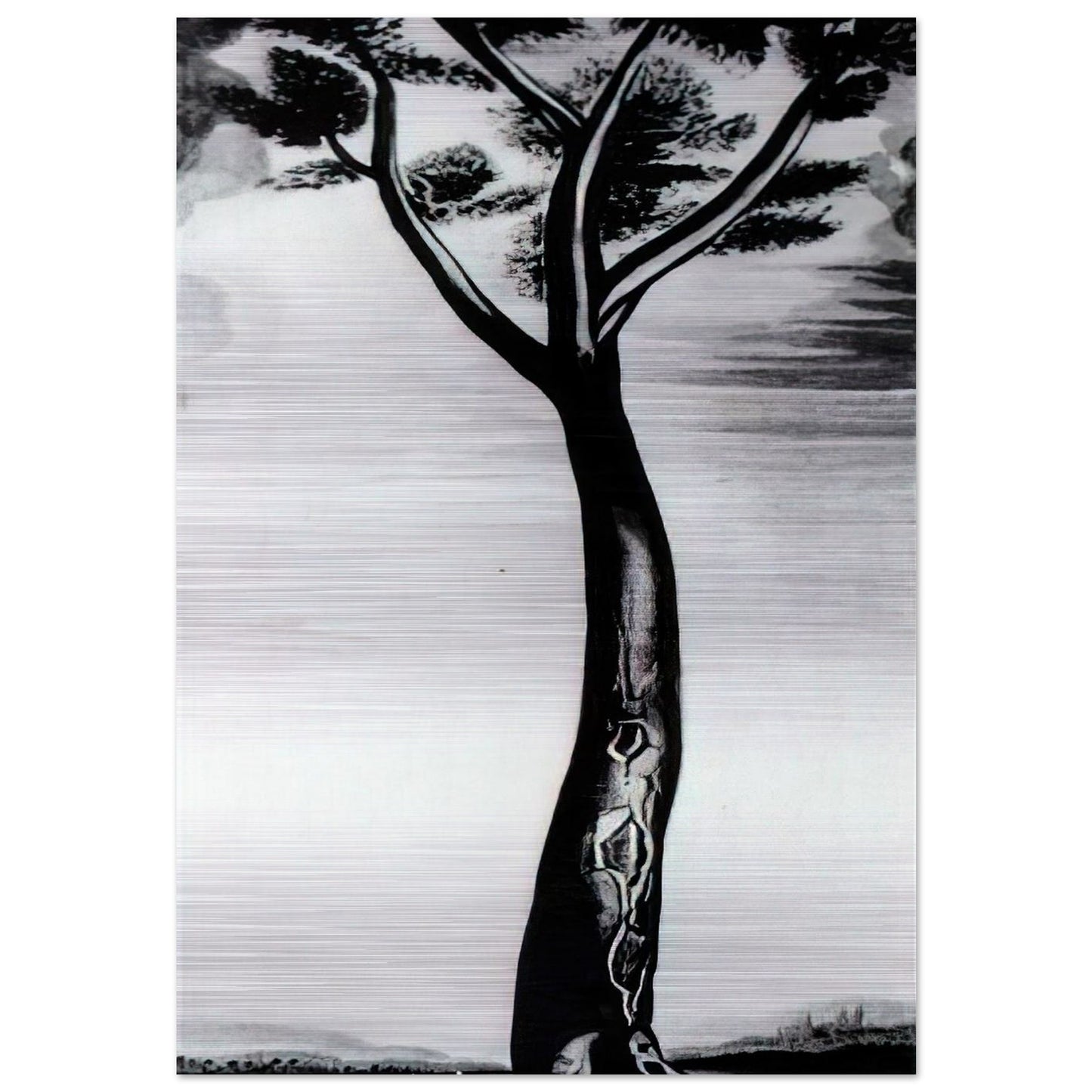 THE TREE - Salvador Dali Brushed Aluminum Print - 70x100 cm / 28x40 inches | Salvador Dali Aluminum Print | Salvador Dali Prints