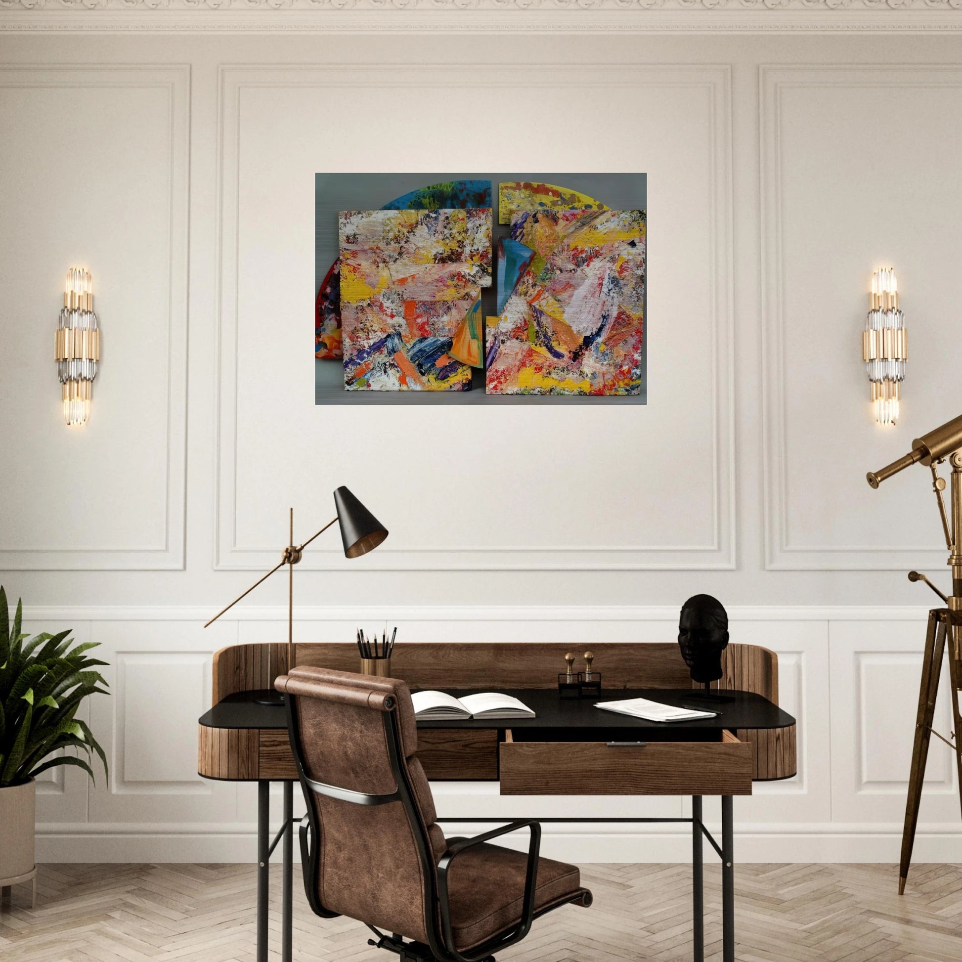 Pearlie - Sam Gilliam Brushed Aluminum Print - 70x100 cm / 28x40 inches | Sam Gilliam Aluminum Print | Sam Gilliam Prints