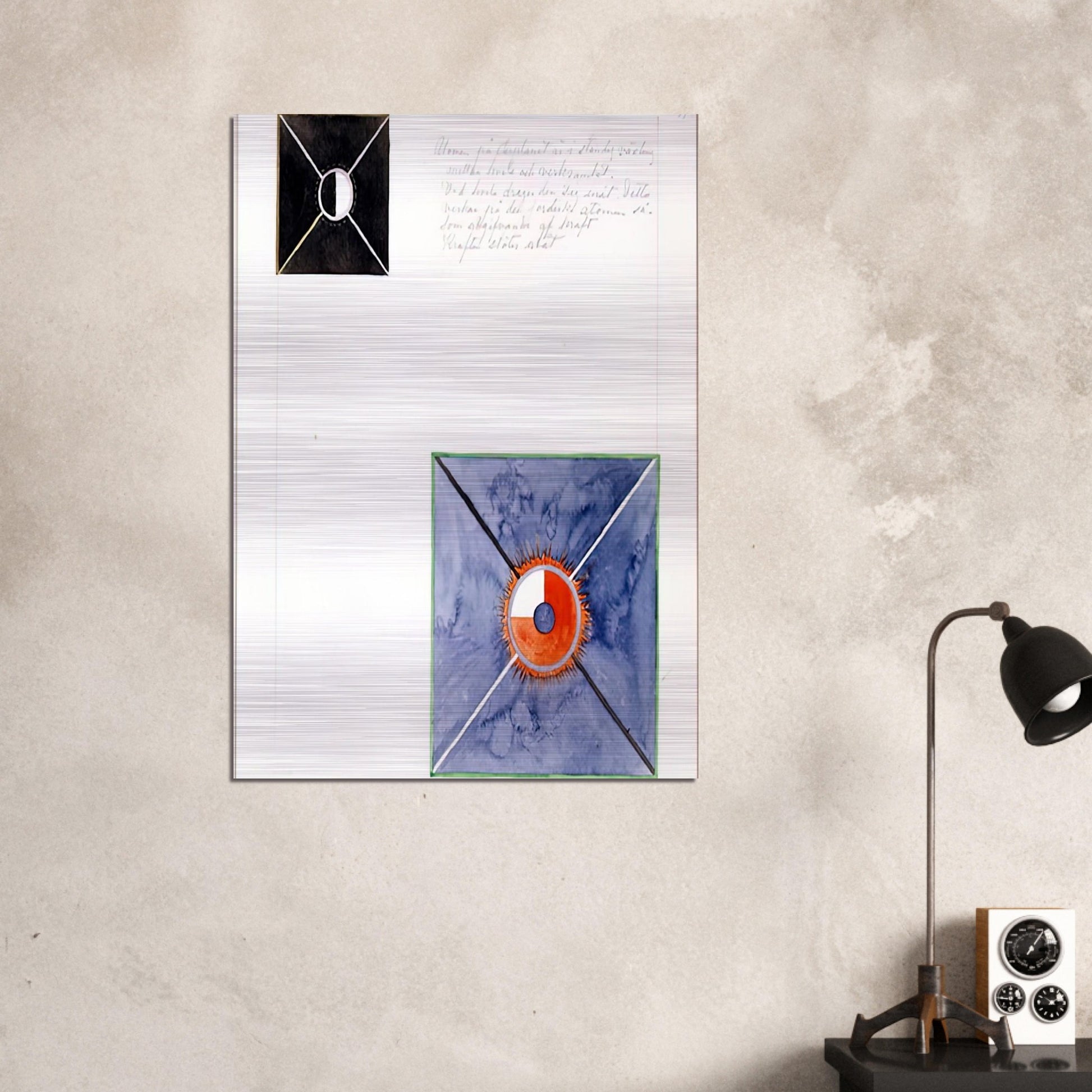 ATOM SERIES NO 8 ATOM ON THE ETHER PLANE IS IN CONSTANT CHANGE BETWEEN REST AND ACTIVITY AT THE 1917 - Hilma af Klint Brushed Aluminum Print - 70x100 cm / 28x40 inches | Hilma af Klint Aluminum Print | Hilma af Klint Prints