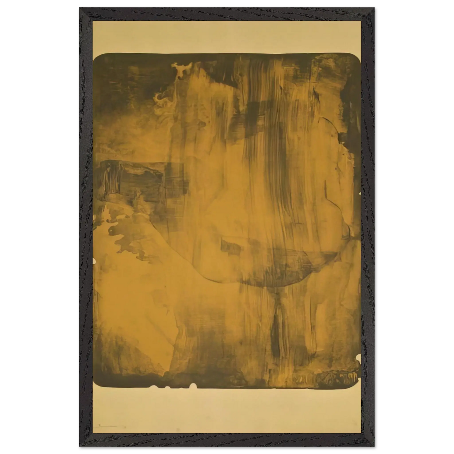 Helen Frankenthaler - Bronze Smoke - 1978 Wall art - 27x35 cm / 11x14 Inches - Premium Wooden Framed Poster With Fine Art Paper - Wood frame