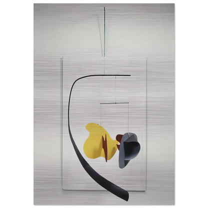 WHITE PANEL 1936 - Alexander Calder Brushed Aluminum Print - 70x100 cm / 28x40 inches | Alexander Calder Aluminum Print | Alexander Calder Prints