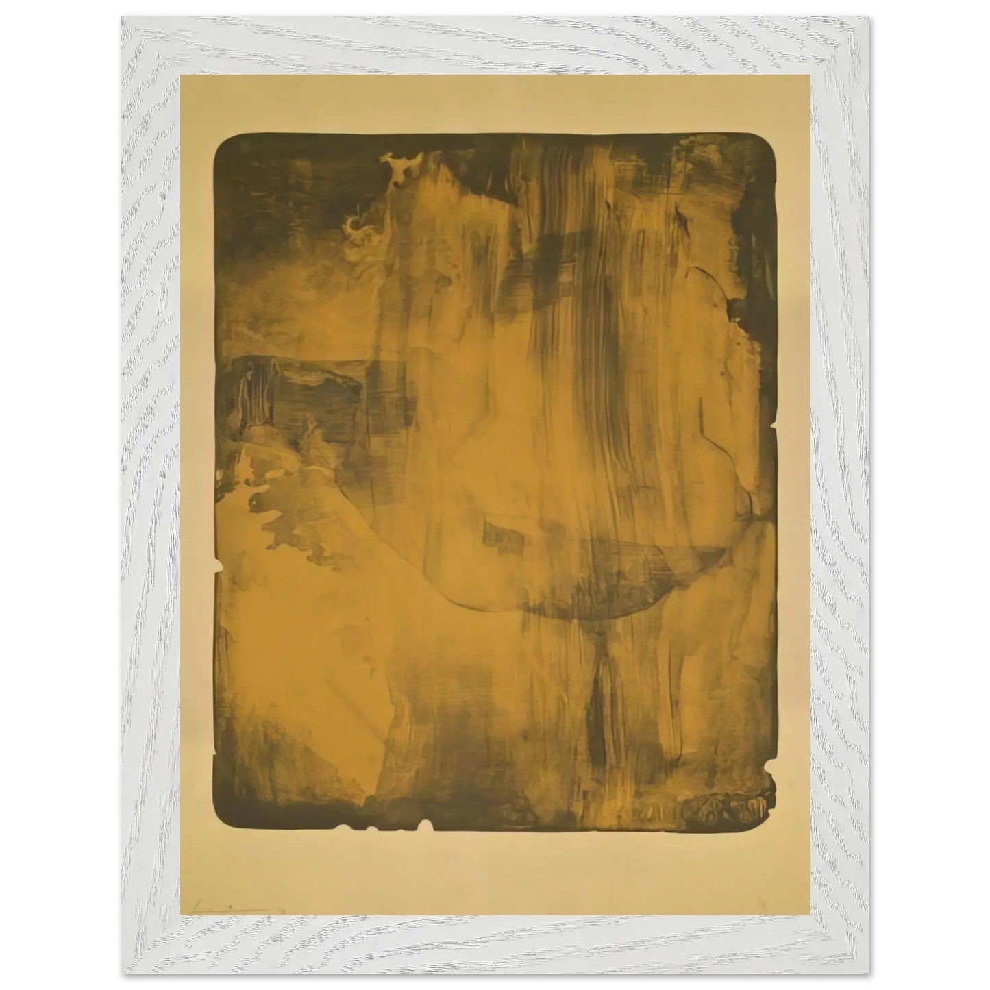 Helen Frankenthaler - Bronze Smoke - 1978 Wall art - 50x70 cm / 20x28 Inches - Premium Wooden Framed Poster With Fine Art Paper - Black frame