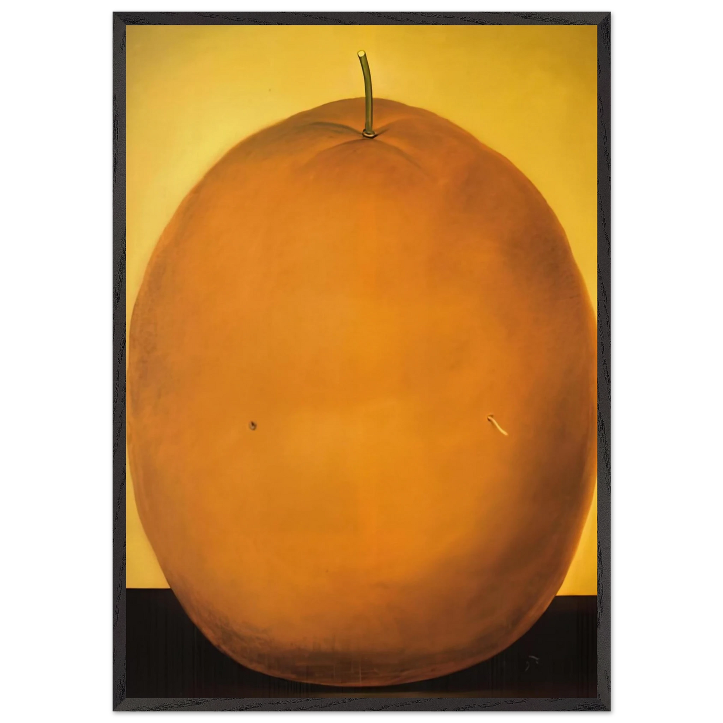 ORANGE - Fernando Botero 70x100 cm / 28x40 inches Framed Art Print – Black Wooden Frame