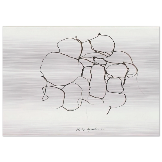 UNTITLED 5 - Philip Guston Brushed Aluminum Print - 70x100 cm / 28x40 inches | Philip Guston Aluminum Print | Philip Guston Prints