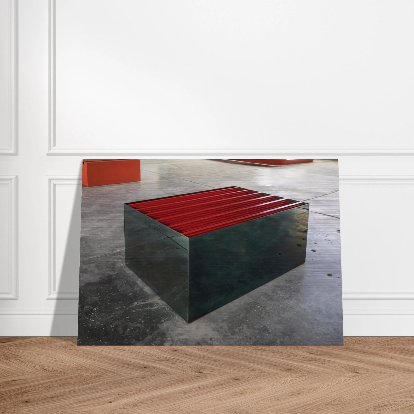 Untitled The Block - 1965 - Donald Judd Brushed Aluminum Print - 70x100 cm / 28x40 inches | Donald Judd Aluminum Print | Donald Judd Prints