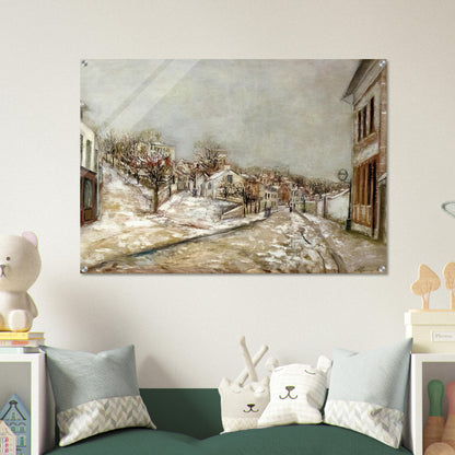 VIEW OF PONTOISE - Maurice Utrillo Acrylic Print - 70x100 cm / 28x40″ inches