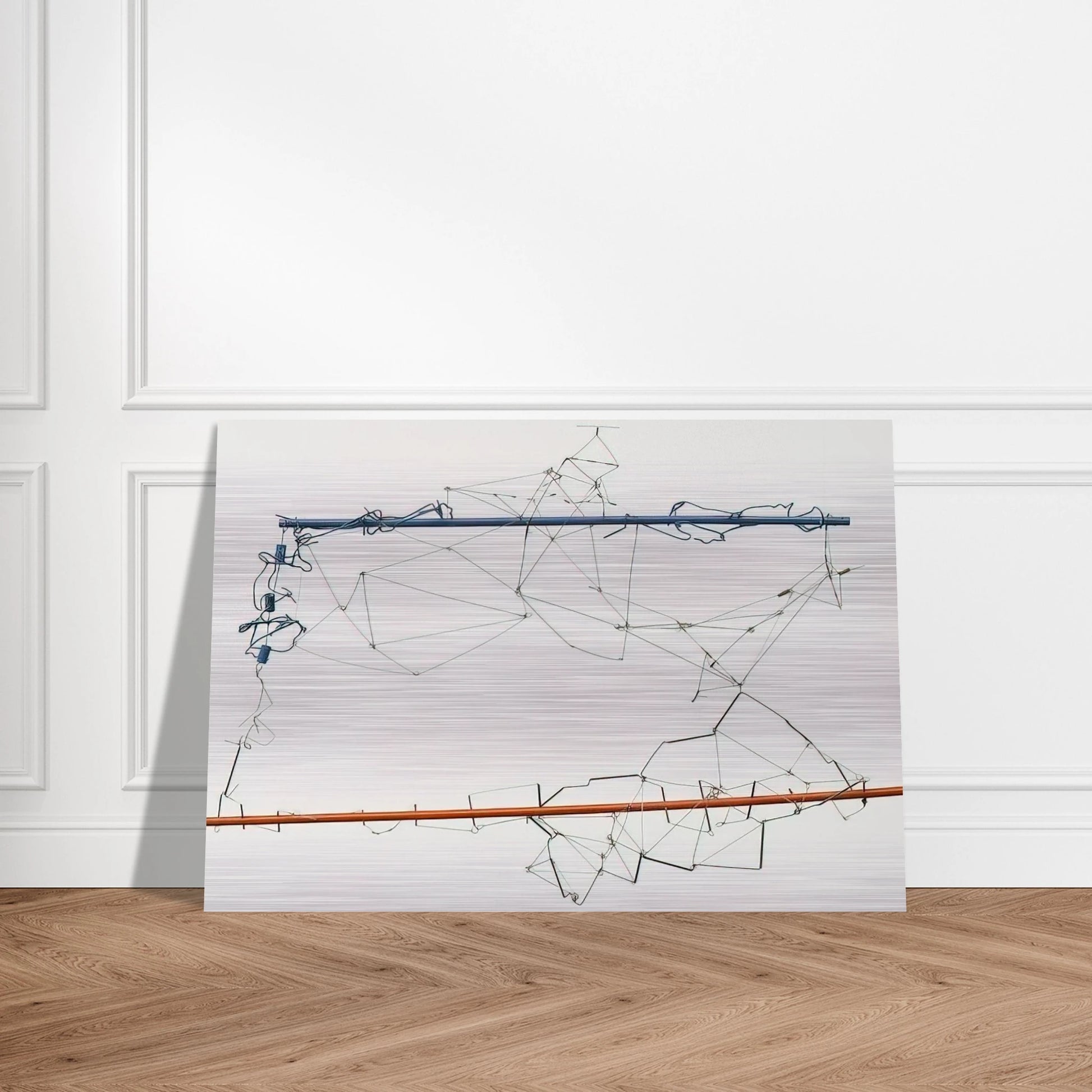 Drawing without Paper 8425 and 8426 - 1984 - Gego Brushed Aluminum Print - 70x100 cm / 28x40 inches | Gego Aluminum Print | Gego Prints