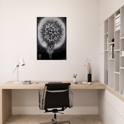 PRICKLY FLOWER - MC Escher Brushed Aluminum Print - 70x100 cm / 28x40 inches | MC Escher Aluminum Print | MC Escher Prints