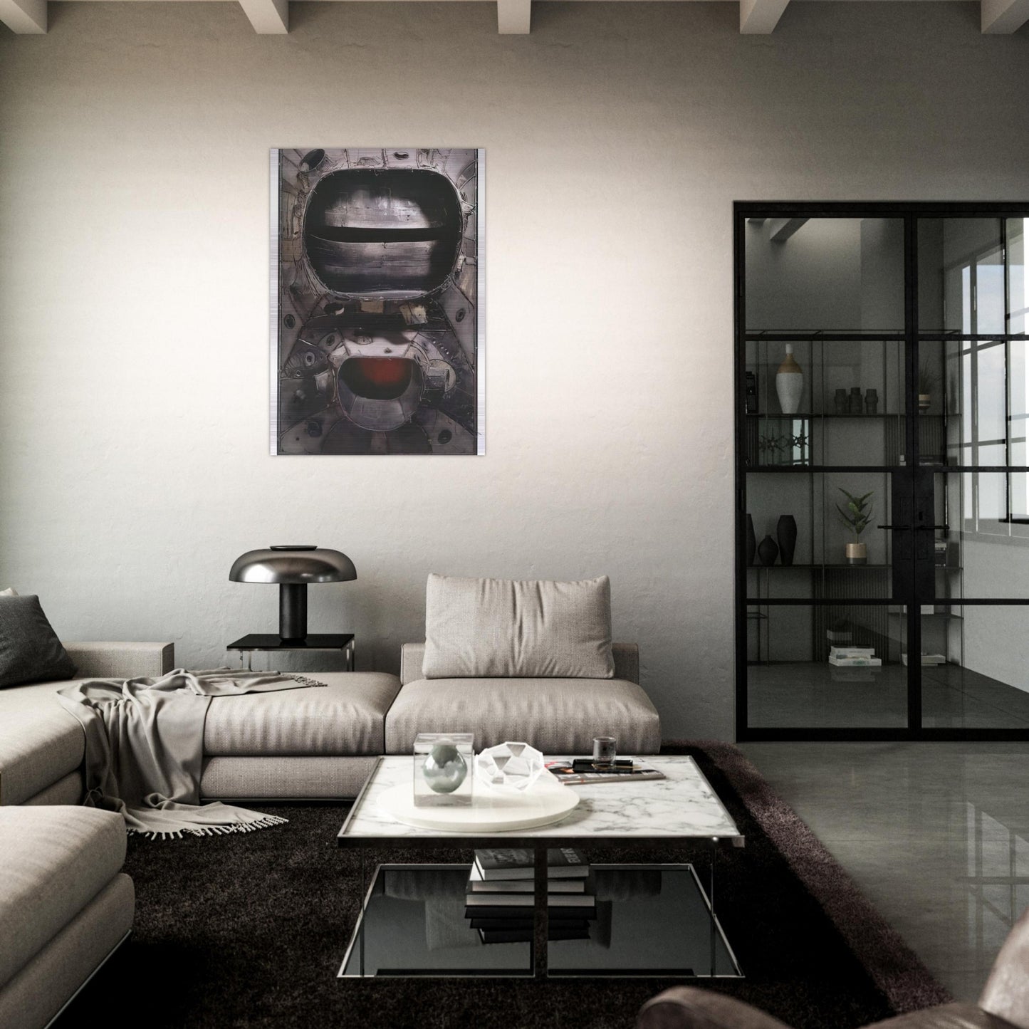UNTITLED 1961 - Lee Bontecou Brushed Aluminum Print - 70x100 cm / 28x40 inches | Lee Bontecou Aluminum Print | Lee Bontecou Prints