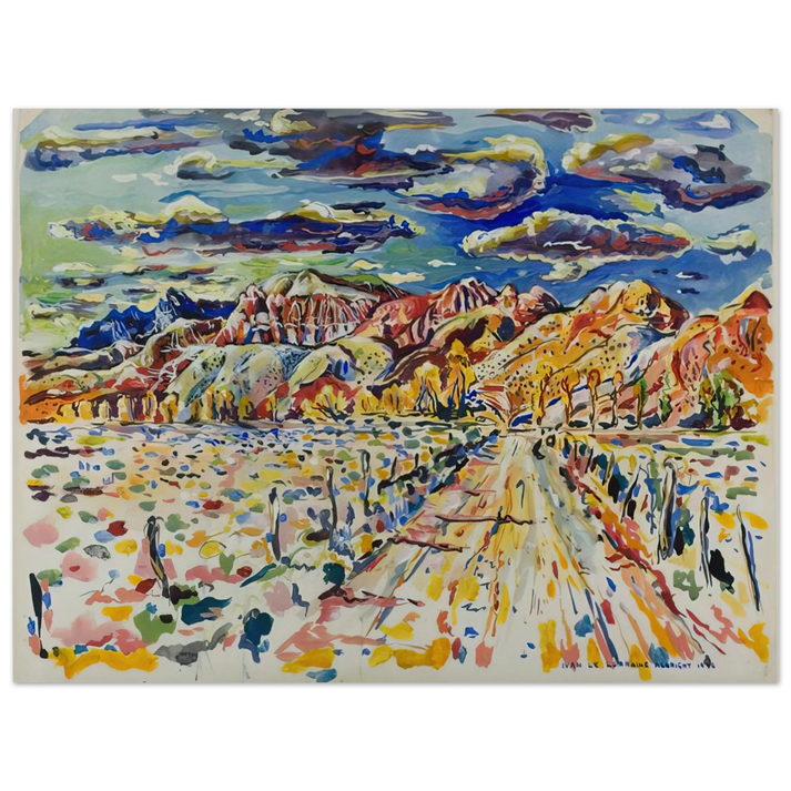Ivan Albright - RANCH WYOMING 1946  75x100 cm / 30x40inches Fine Art Poster