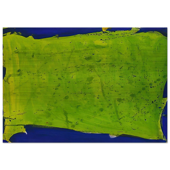 Untitled  Blue-Green  - Sam Francis Brushed Aluminum Print - 70x100 cm / 28x40 inches | Sam Francis Aluminum Print | Sam Francis Prints