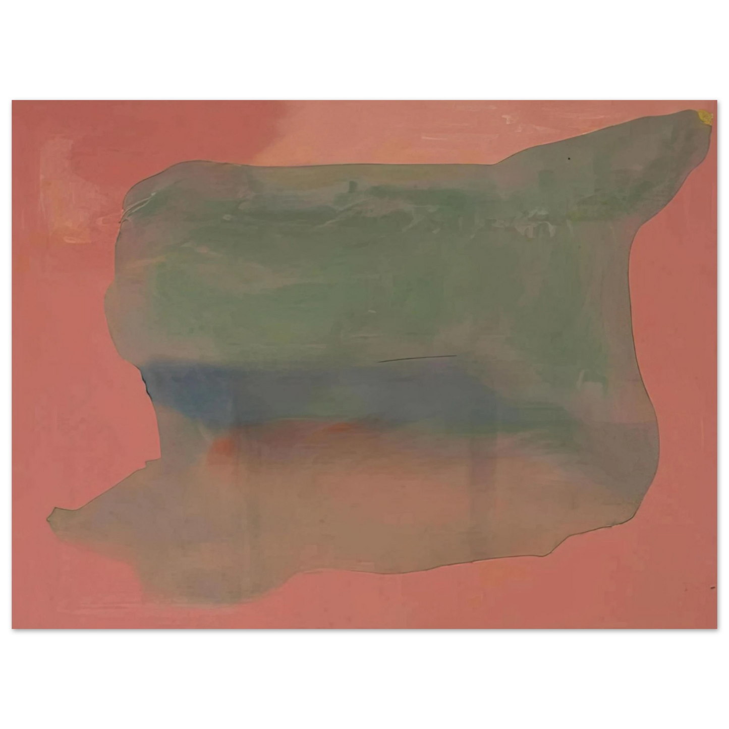 Helen Frankenthaler - Yearning - 1973 Wall art - A1 (59.4 x 84.1  cm) - Premium Wooden Framed Poster With Fine Art Paper-canvas - White frame