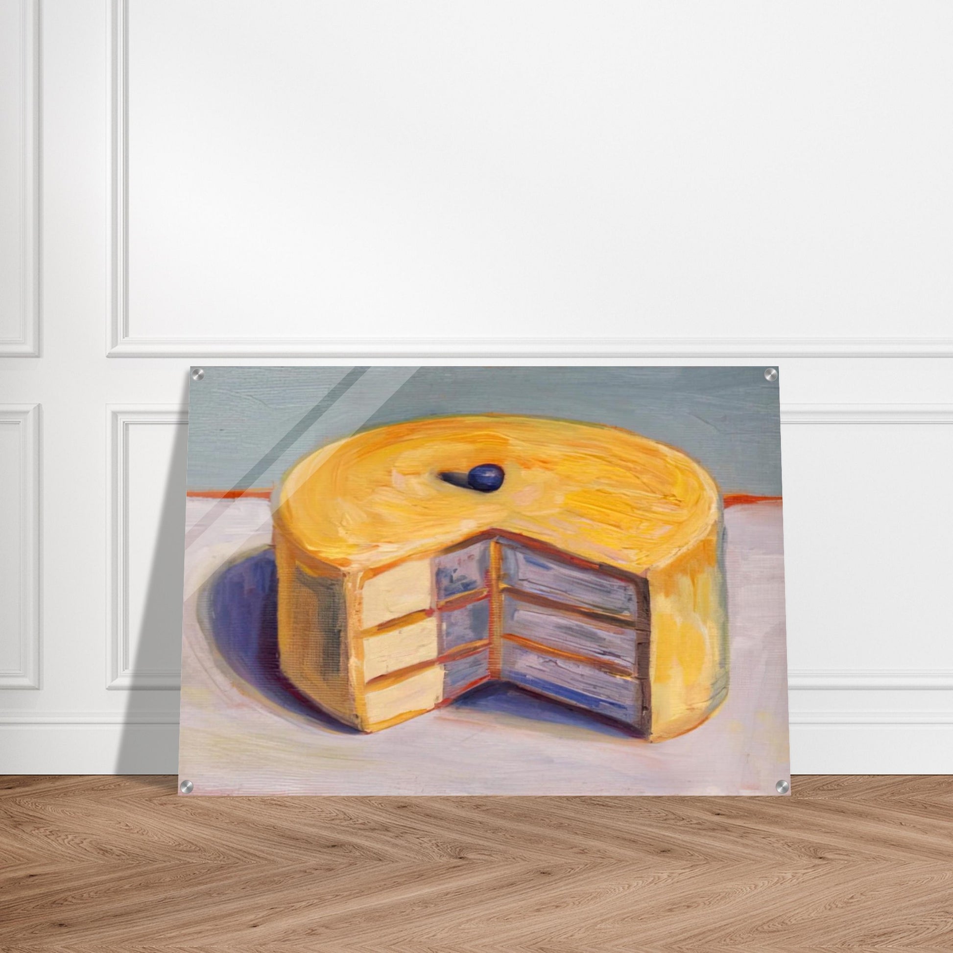 Lemon Cake - 1964 - Wayne Thiebaud Acrylic Print - 70x100 cm / 28x40″ inches | Wayne Thiebaud Wall Art | Wayne Thiebaud Prints