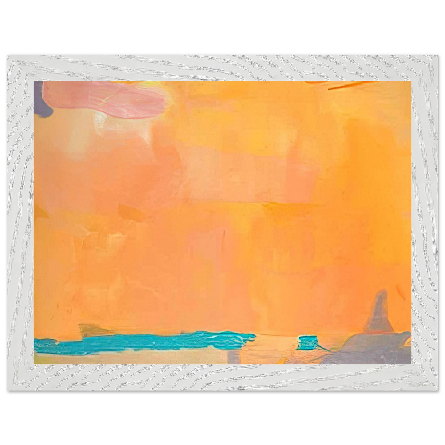Helen Frankenthaler - Royal Fireworks - 1975 Wall art - 50x70 cm / 20x28 inches - Premium Wooden Framed Poster With Fine Art Paper-canvas - Black frame