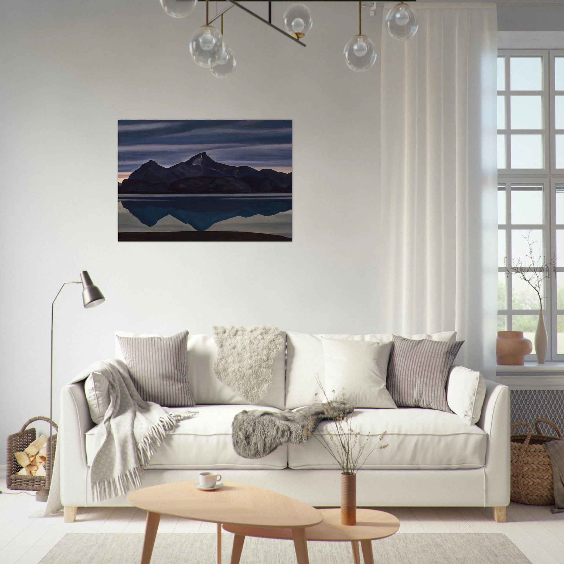 Mirrored Mountain, South Greenland - Rockwell Kent Brushed Aluminum Print - 70x100 cm / 28x40 inches | Rockwell Kent Aluminum Print | Rockwell Kent Prints