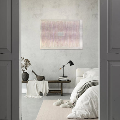 Untitled Pink Stripes-Gray Box - 1976 - Gene Davis Brushed Aluminum Print - 70x100 cm / 28x40 inches | Gene Davis Aluminum Print | Gene Davis Prints