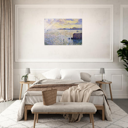 SAILBOATS AND ESTUARY 1892 - Theo van Rysselberghe Acrylic Print - 70x100 cm / 28x40″ inches