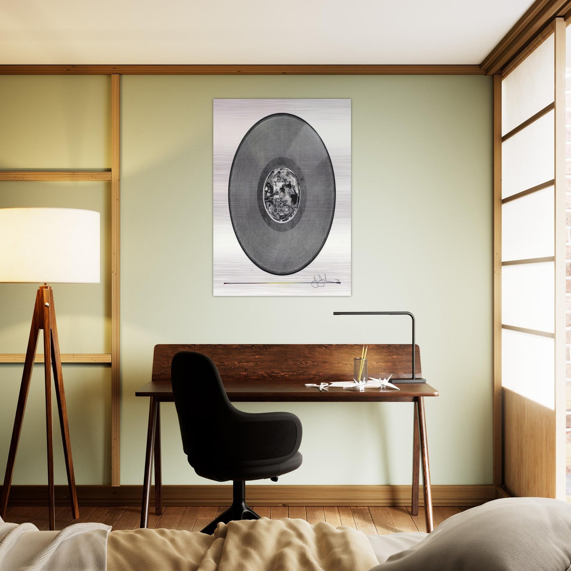 SCOTT FAGAN RECORD 1970 - Jasper Johns Brushed Aluminum Print - 70x100 cm / 28x40 inches | Jasper Johns Aluminum Print | Jasper Johns Prints