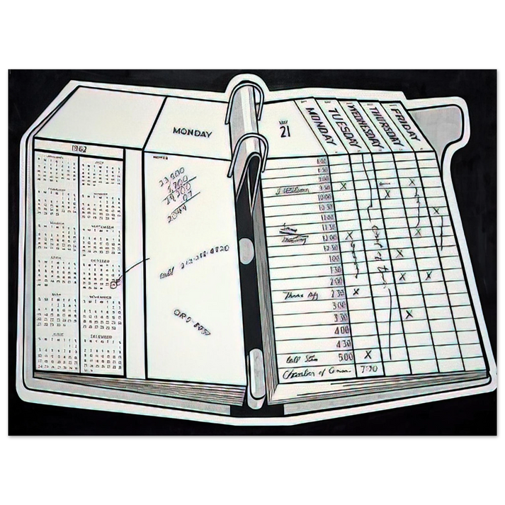Roy Lichtenstein - DESK CALENDAR 1962  75x100 cm / 30x40inches Fine Art Poster