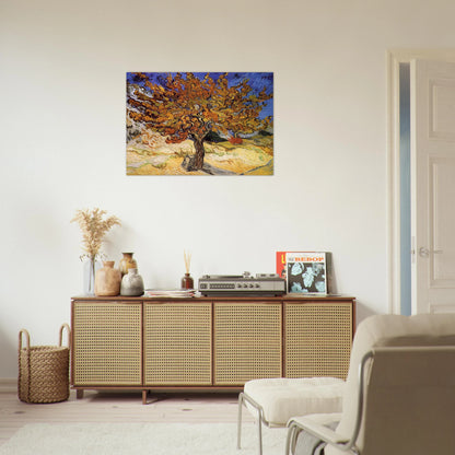 Mulberry Tree - Vincent van Gogh Brushed Aluminum Print - 70x100 cm / 28x40 inches | Vincent van Gogh Aluminum Print | Vincent van Gogh Prints