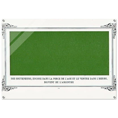 Some Pimps, Known as Green Backs, on their Bellies in the Grass, Drinking Absinthe - Alphonse Allais Acrylic Print - 70x100 cm / 28x40″ inches | Alphonse Allais Wall Art | Alphonse Allais Prints