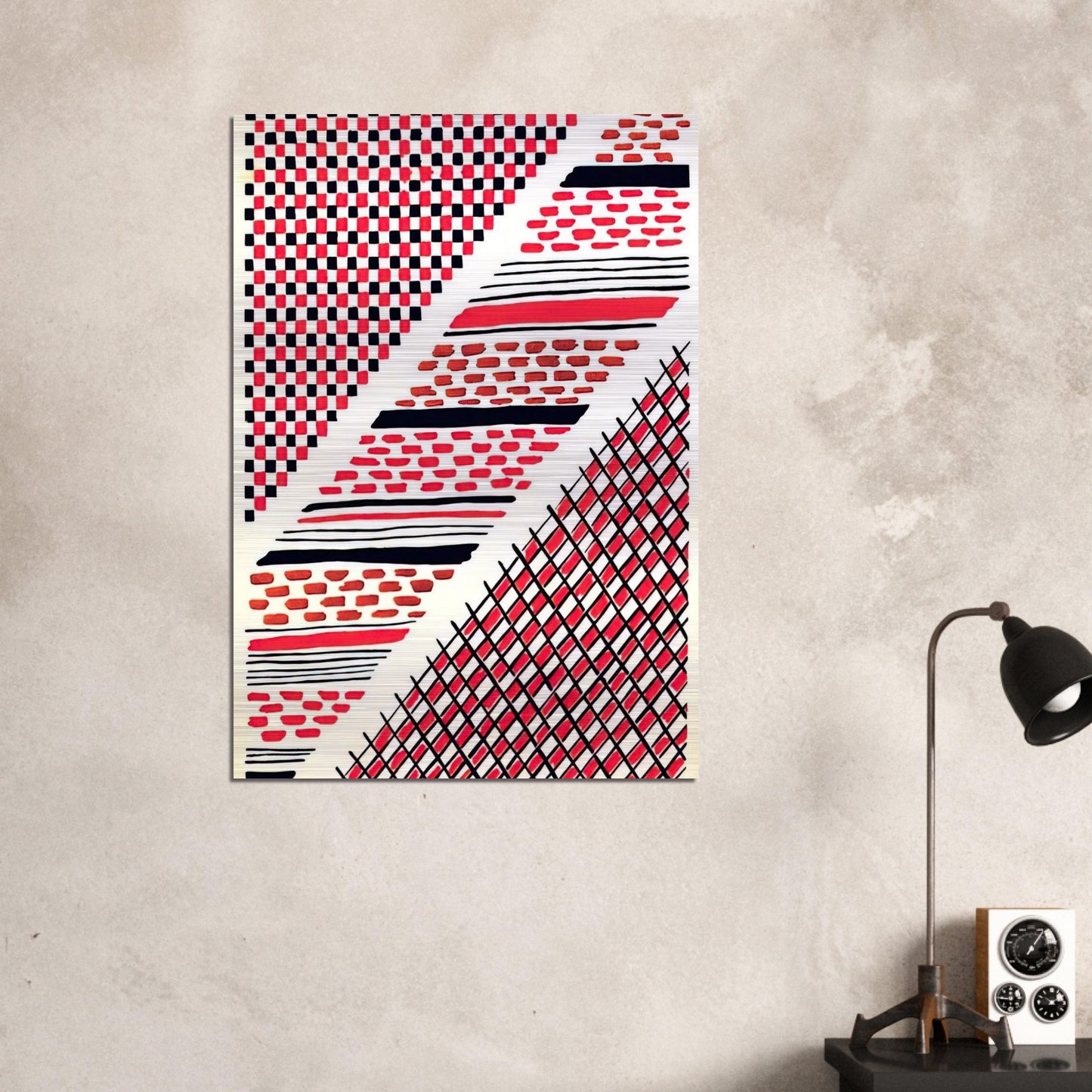 COMPOSITION 13 - Sonia Delaunay Brushed Aluminum Print - 70x100 cm / 28x40 inches | Sonia Delaunay Aluminum Print | Sonia Delaunay Prints