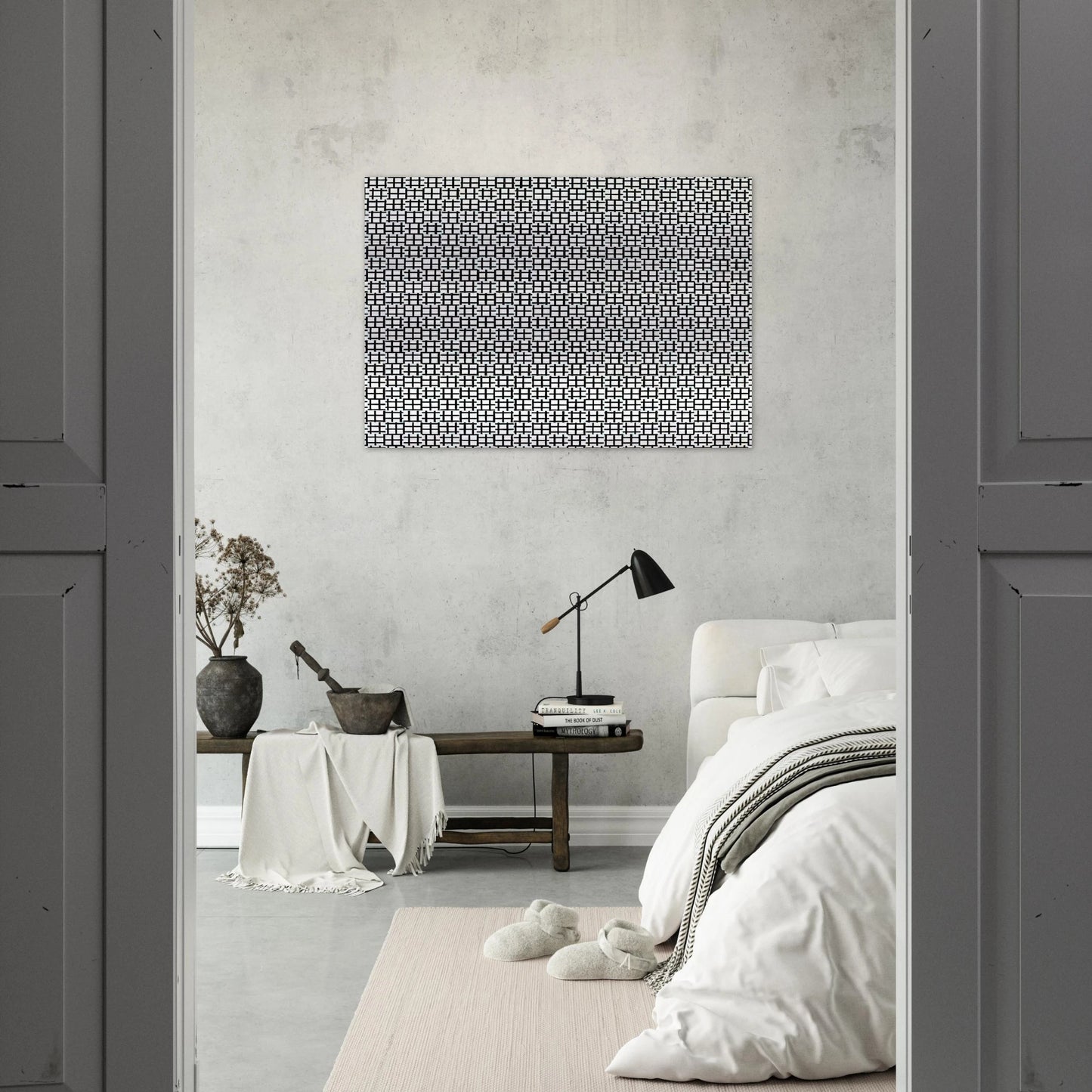 Untitled Verticals and Horizontals - 1970 - Francois Morellet Brushed Aluminum Print - 70x100 cm / 28x40 inches | Francois Morellet Aluminum Print | Francois Morellet Prints