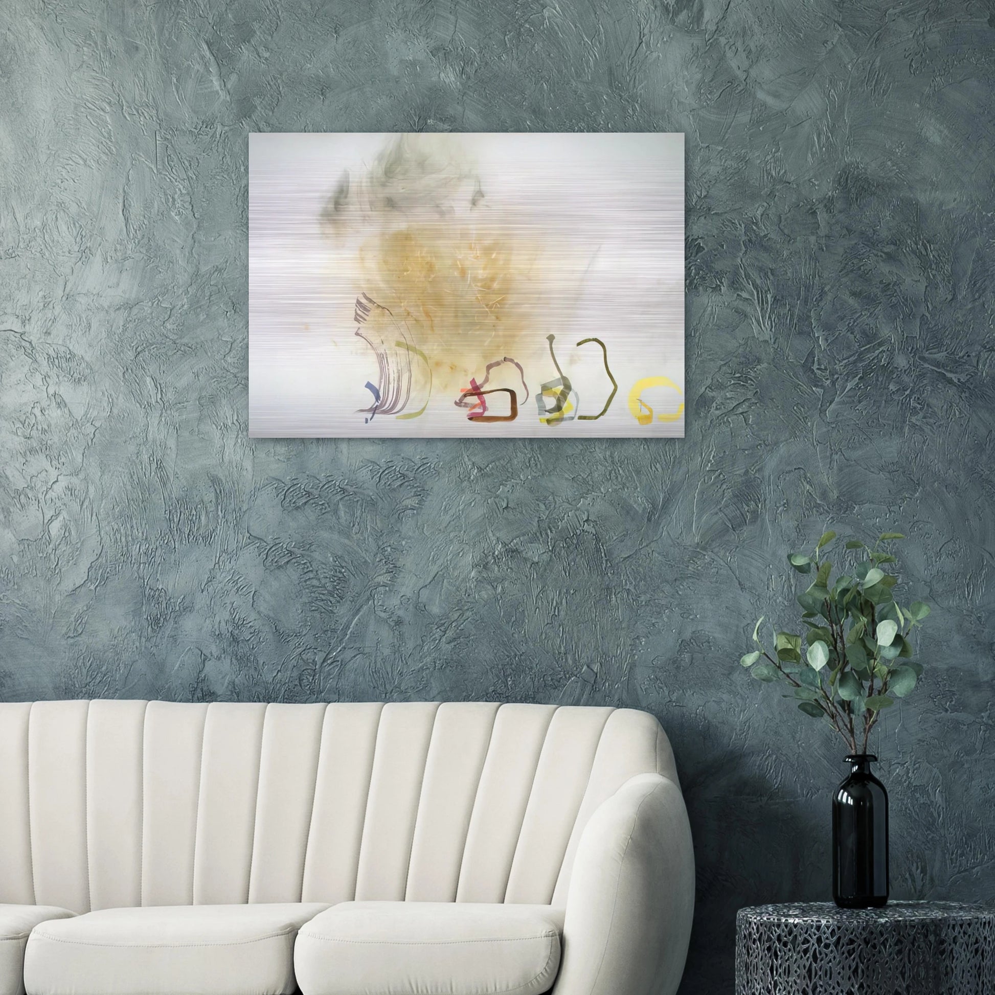 River Rocks and Smoke, #1, 41190 - 1990 - John Cage Brushed Aluminum Print - 70x100 cm / 28x40 inches | John Cage Aluminum Print | John Cage Prints