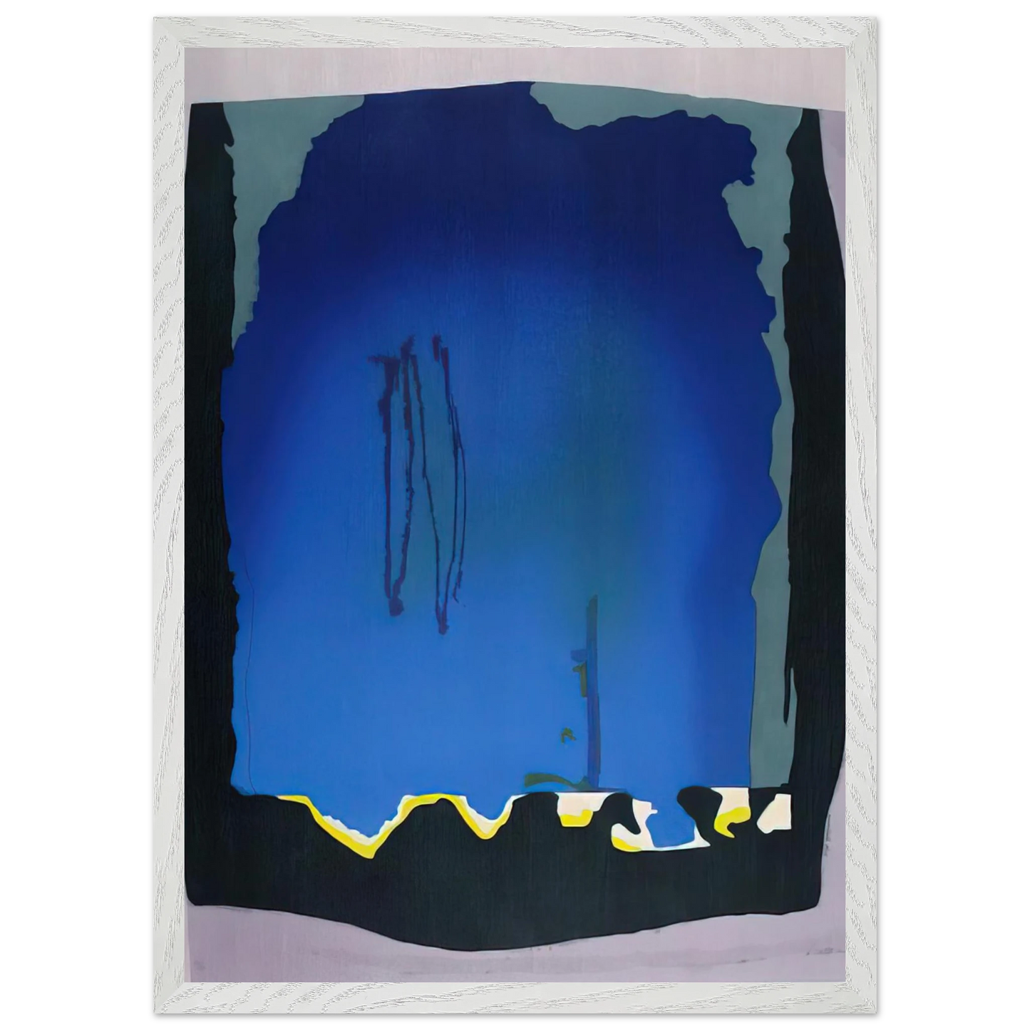 Helen Frankenthaler - Freefall - 1992 Wall art - 40x50 cm / 16x20 inches - Premium Wooden Framed Poster With Fine Art Paper-canvas - White frame