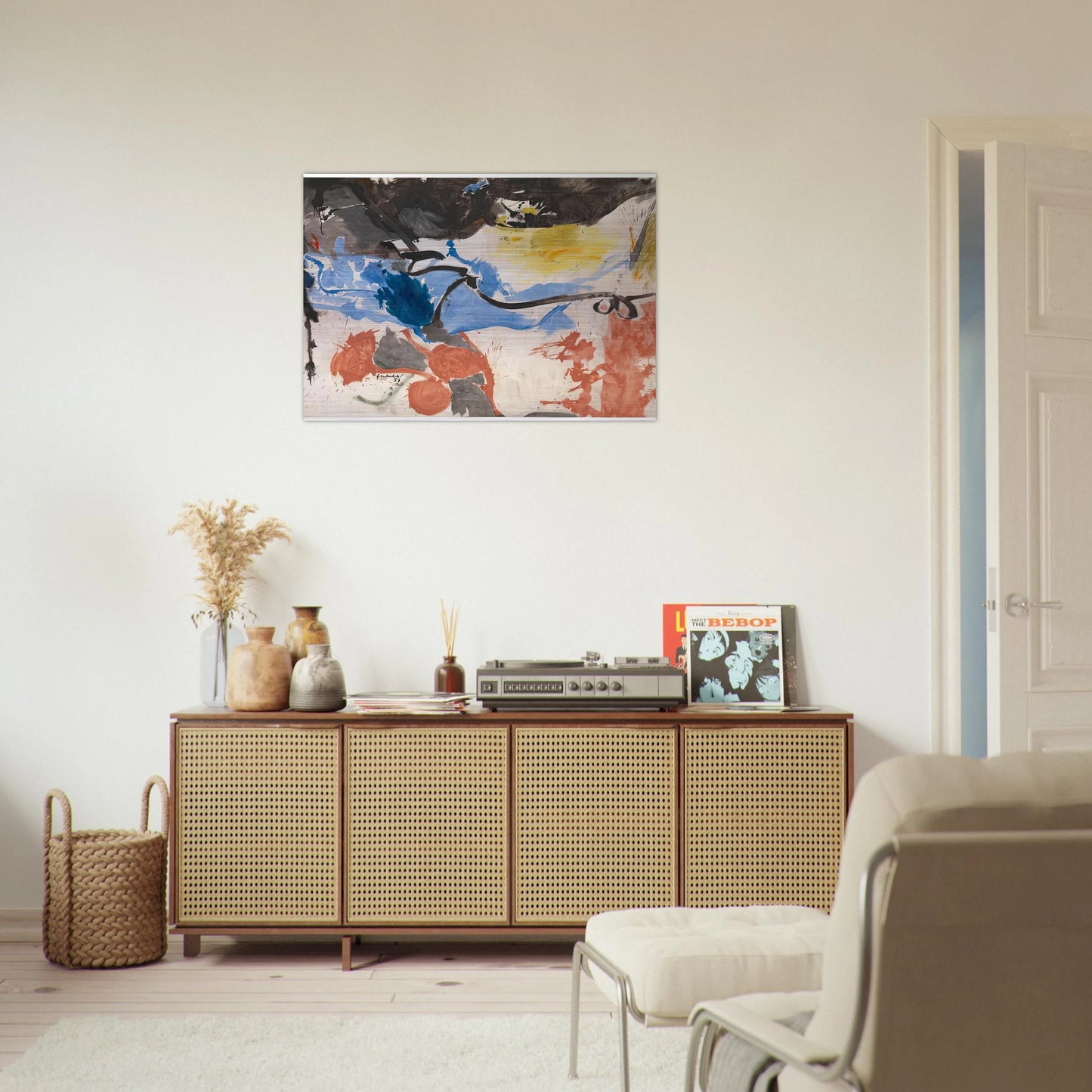 Hotel Cro-Magnon, 1958- - Helen Frankenthaler Brushed Aluminum Print - 70x100 cm / 28x40 inches | Helen Frankenthaler Aluminum Print | Helen Frankenthaler Prints