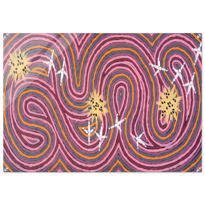 Worm Dreaming - 1996 - Clifford Possum Tjapaltjarri Acrylic Print - 70x100 cm / 28x40″ inches | Clifford Possum Tjapaltjarri Wall Art | Clifford Possum Tjapaltjarri Prints