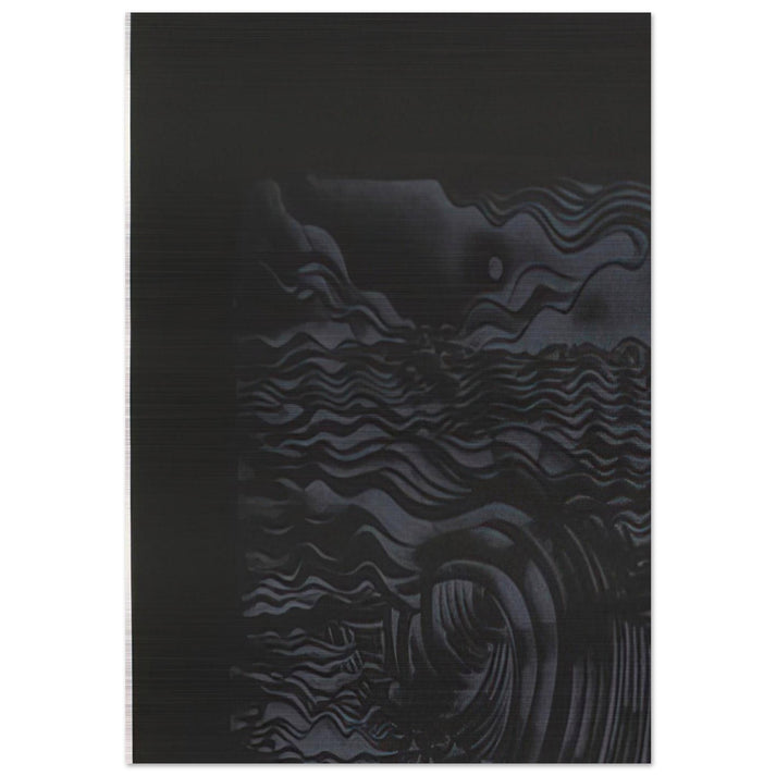 STUDY FOR AN UNTITLED PRINT WHITE ON BLACK 1982 - Lee Bontecou Brushed Aluminum Print - 70x100 cm / 28x40 inches | Lee Bontecou Aluminum Print | Lee Bontecou Prints