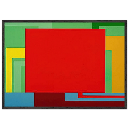 Soul Control - 1991 - Peter Halley 70x100 cm / 28x40 inches Framed Art Print – Black Wooden Frame